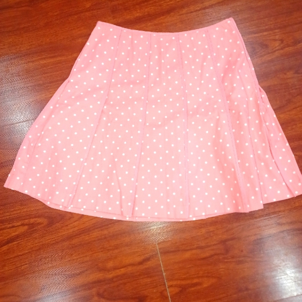 LOFT Pink polka dot shirt